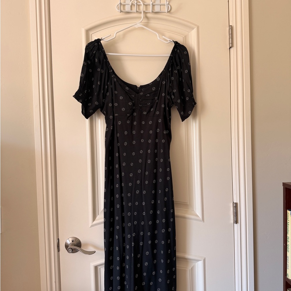 Madewell Black Floral Maxi Dress